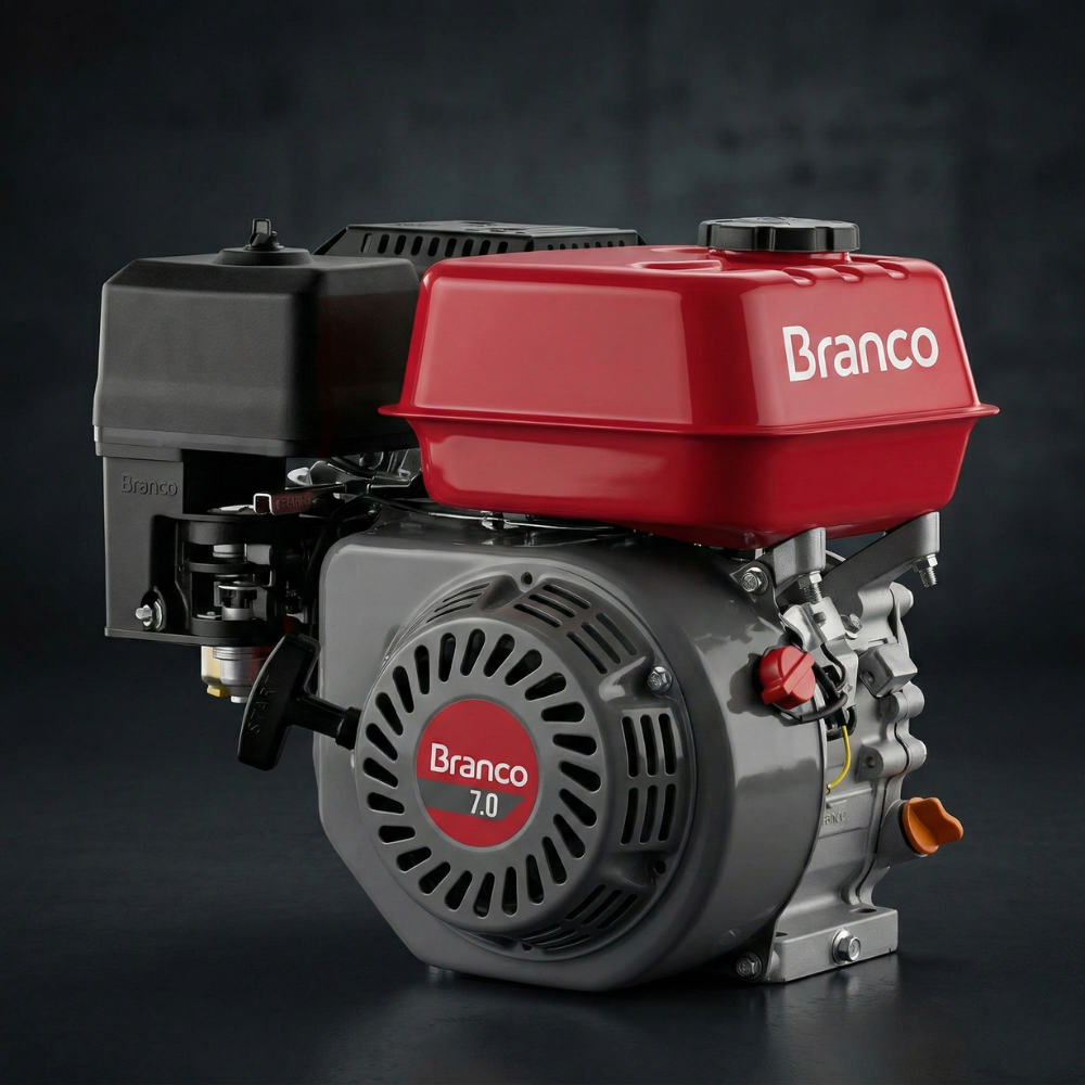 Motor à Gasolina Estacionário 7.0HP 4 Tempos Branco Motores