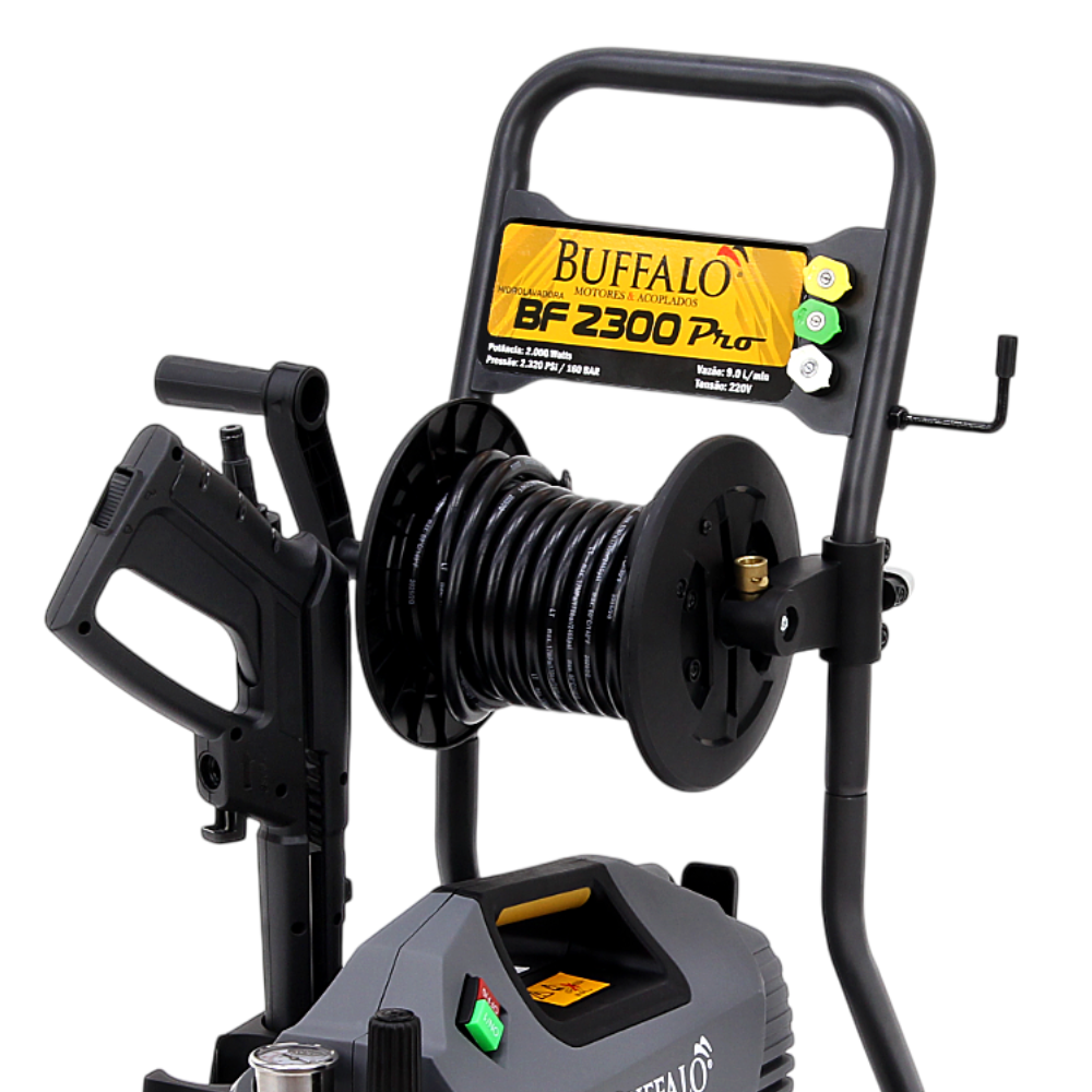 Lavadora de Alta Pressão Profissional Buffalo 2.3HP 2100PSI Motor Indução Stop Total
