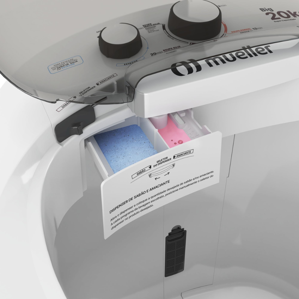 Tanquinho Semiautomático Mueller Big 20Kg Branco