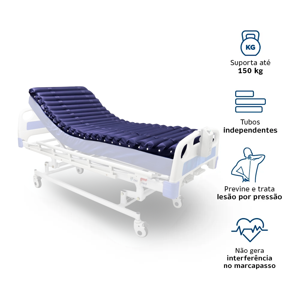 Colchão Pneumático Dellamed Air Tube Anti Escaras 127V