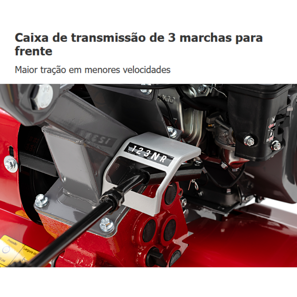 Motocultivador Tratorito Gasolina Branco BTTG 7.5HP Com Carretinha