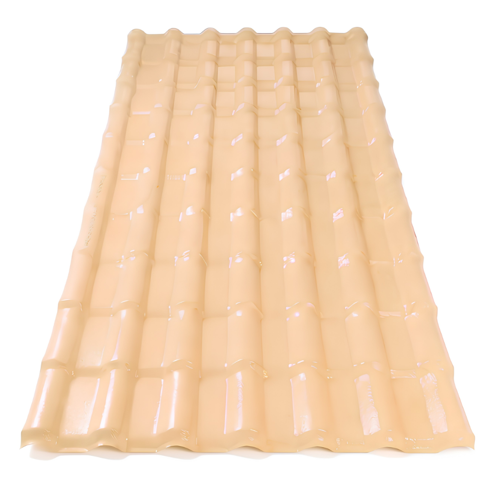 Kit 10 Telhas PVC Plan Colonial Muke Tools Marfim 241x88cm 6 Ondas 1,5mm