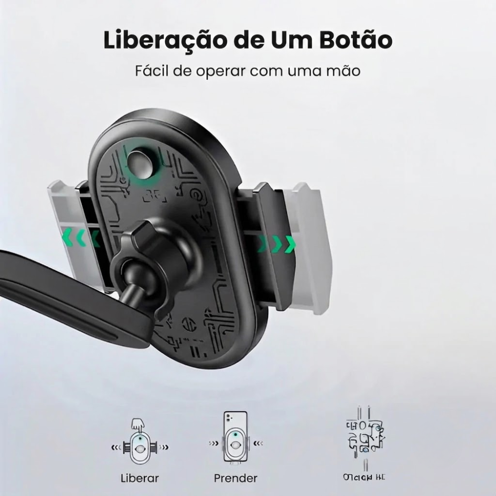 Suporte Veicular para Celular UGREEN 20473 com Ventosa Ajustável Preto