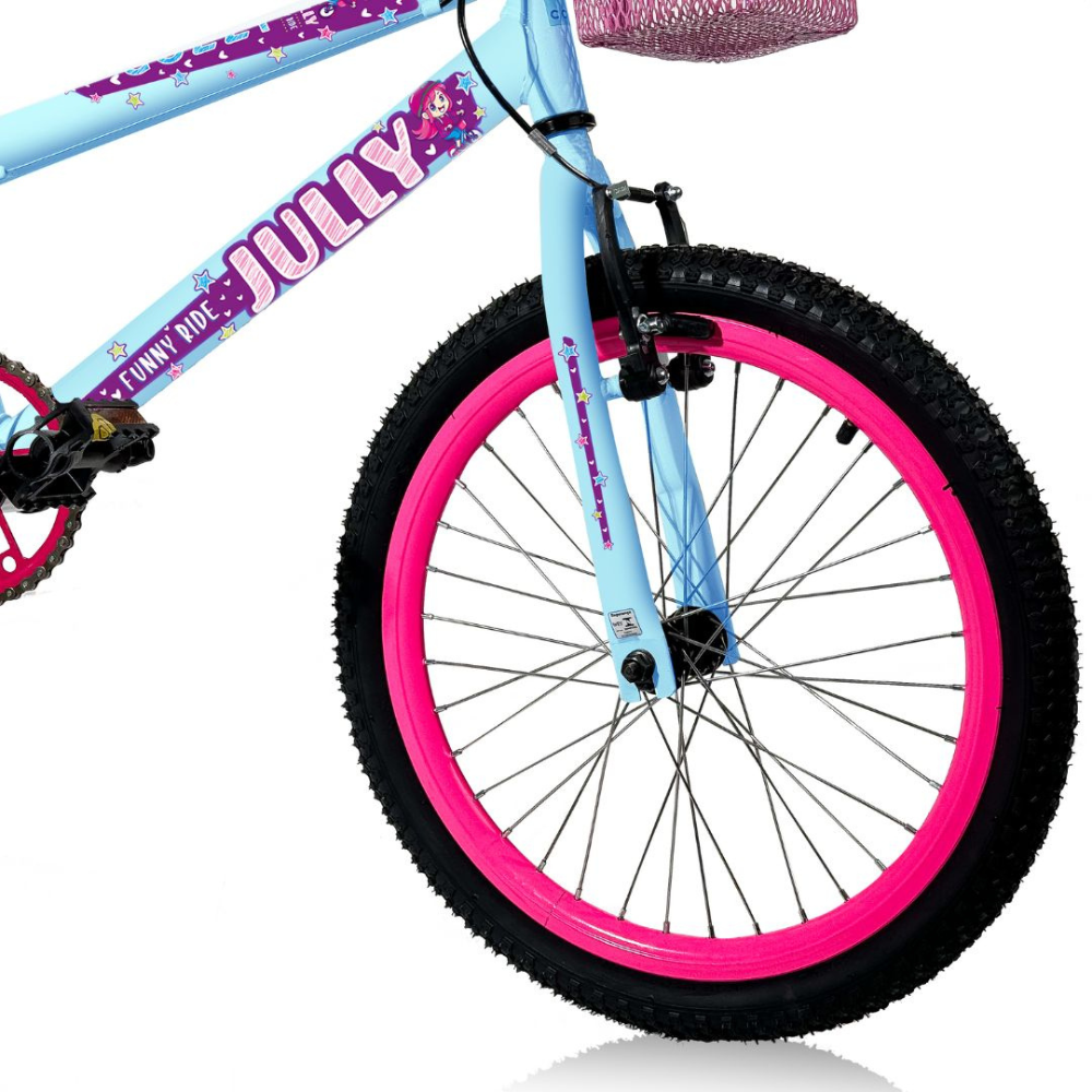 Bicicleta Infantil Aro 20 Colli Jully Com Cestinha e Freios V-Brake