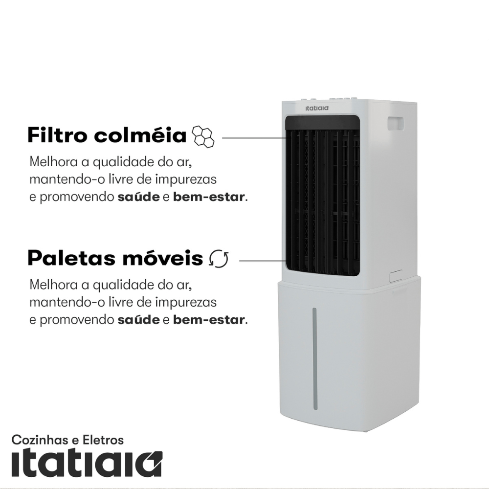 Climatizador de Ar Portátil Itatiaia 14 Litros 4 em 1 - Ventila, Filtra, Umidifica, Resfria