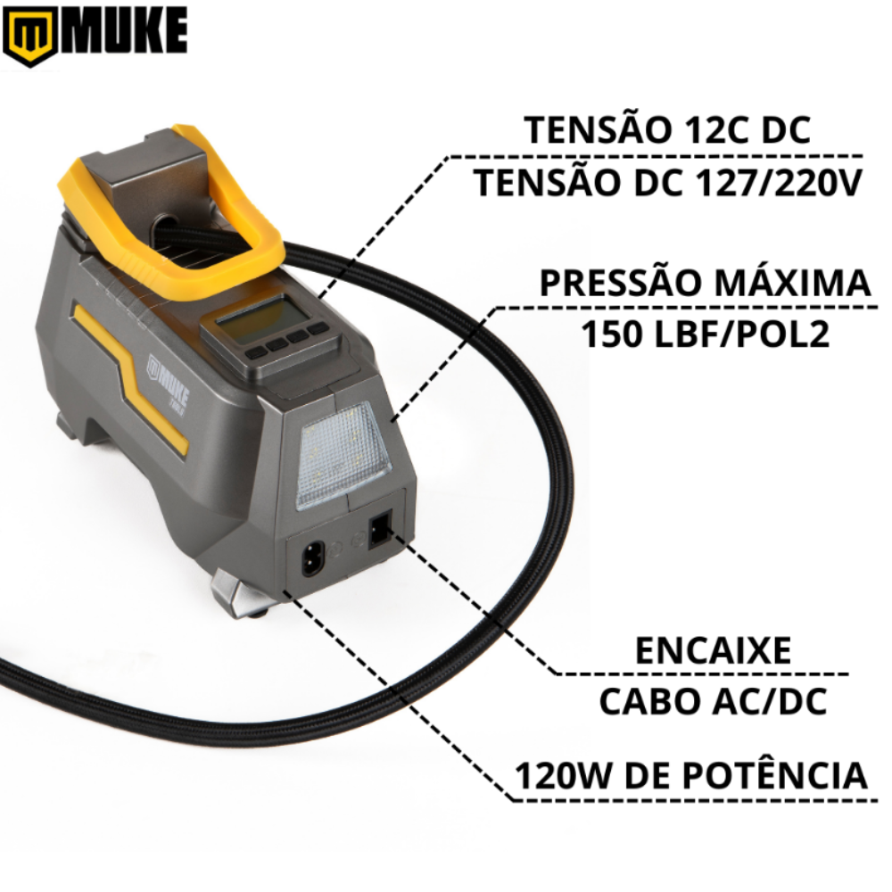 Piscina Infantil Playground Submarino 350L c/ Mini Compressor Portátil Bivolt Muke Tools