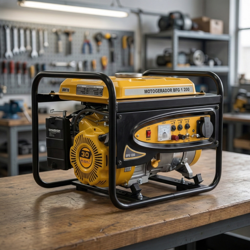 Gerador à Gasolina Partida Manual 1,1 kVA 110/220V BFG1200 Monofásico Buffalo