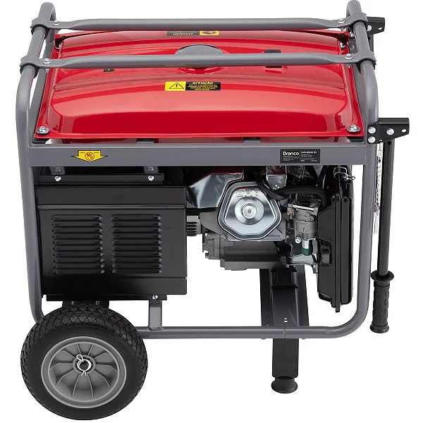Gerador de Energia à Gasolina Portátil 7.5kva 17HP 110/220V Partida Elétrica B4T-8500E Branco