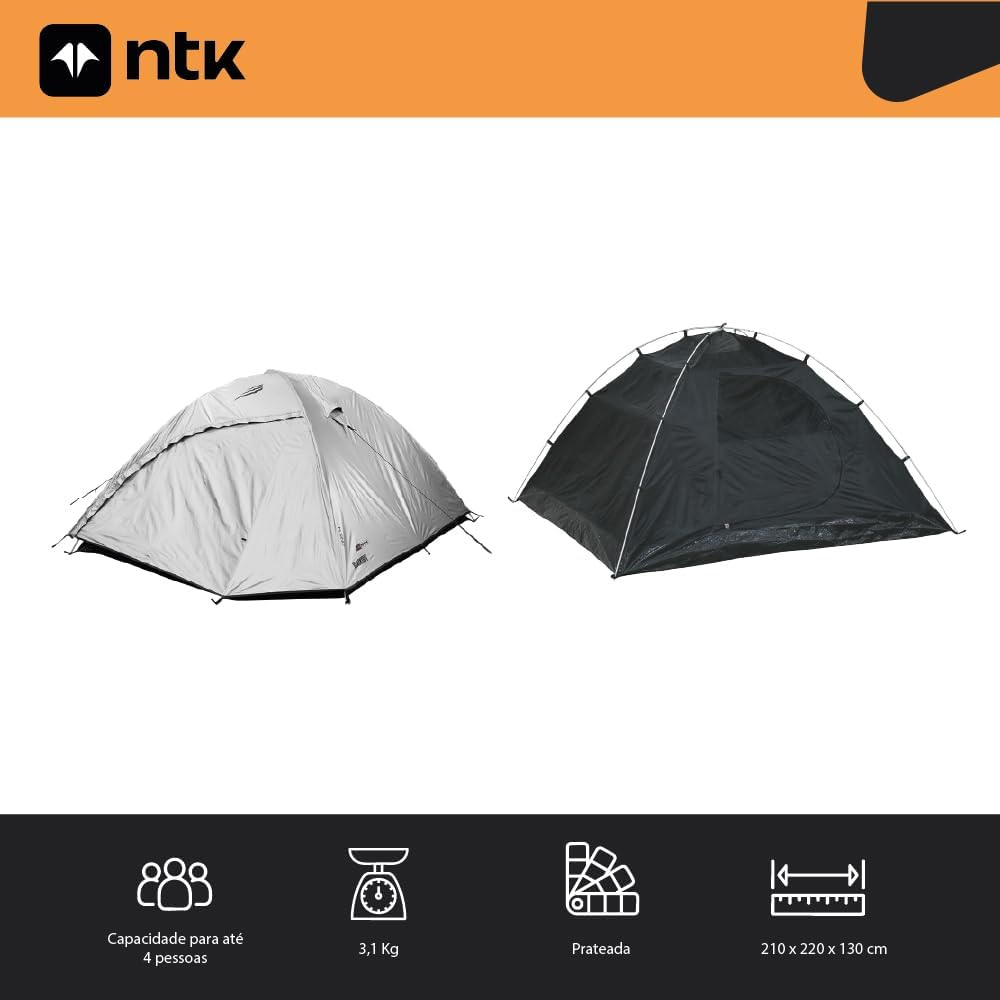 Barraca de Camping Blackout 6 Pessoas Impermeável Iglu Onix NTK Nautika