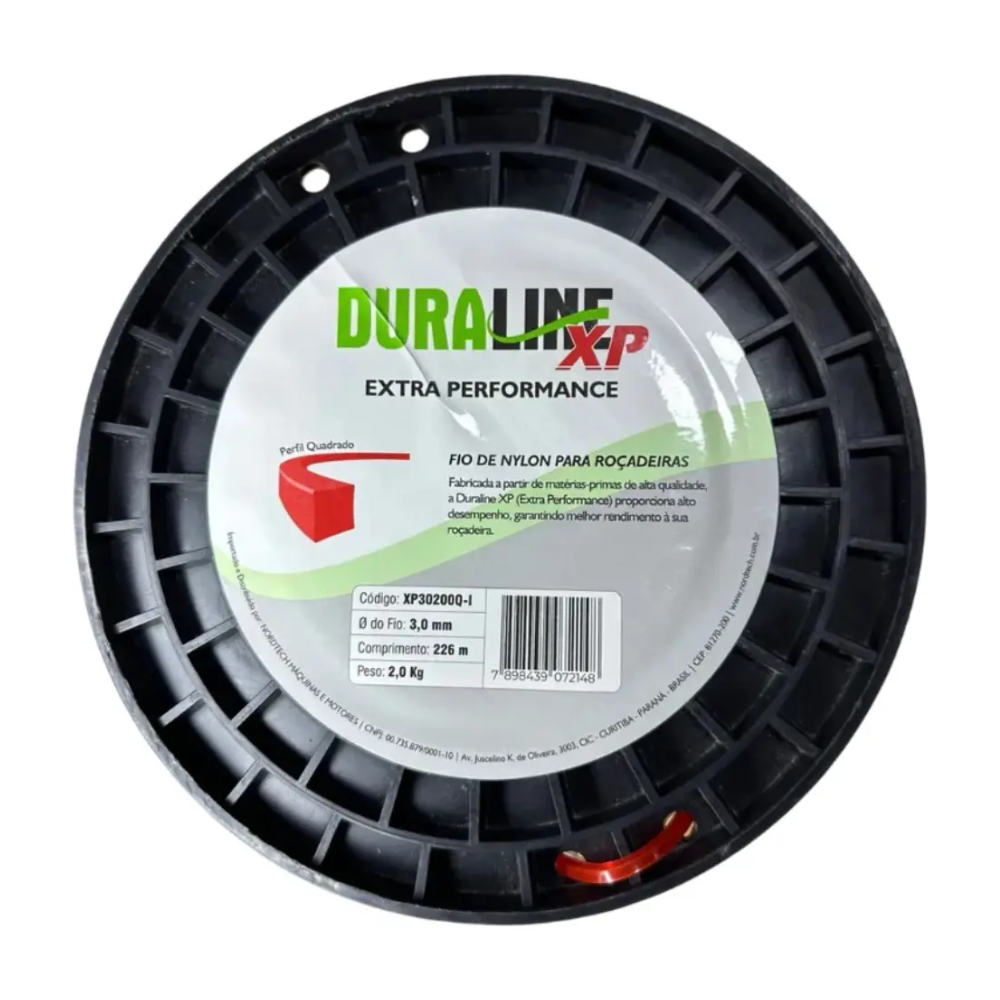Kit 2 Fios de Nylon para Roçadeira 3mm Quadrado 226m Profissional de Alta Resistência Duraline