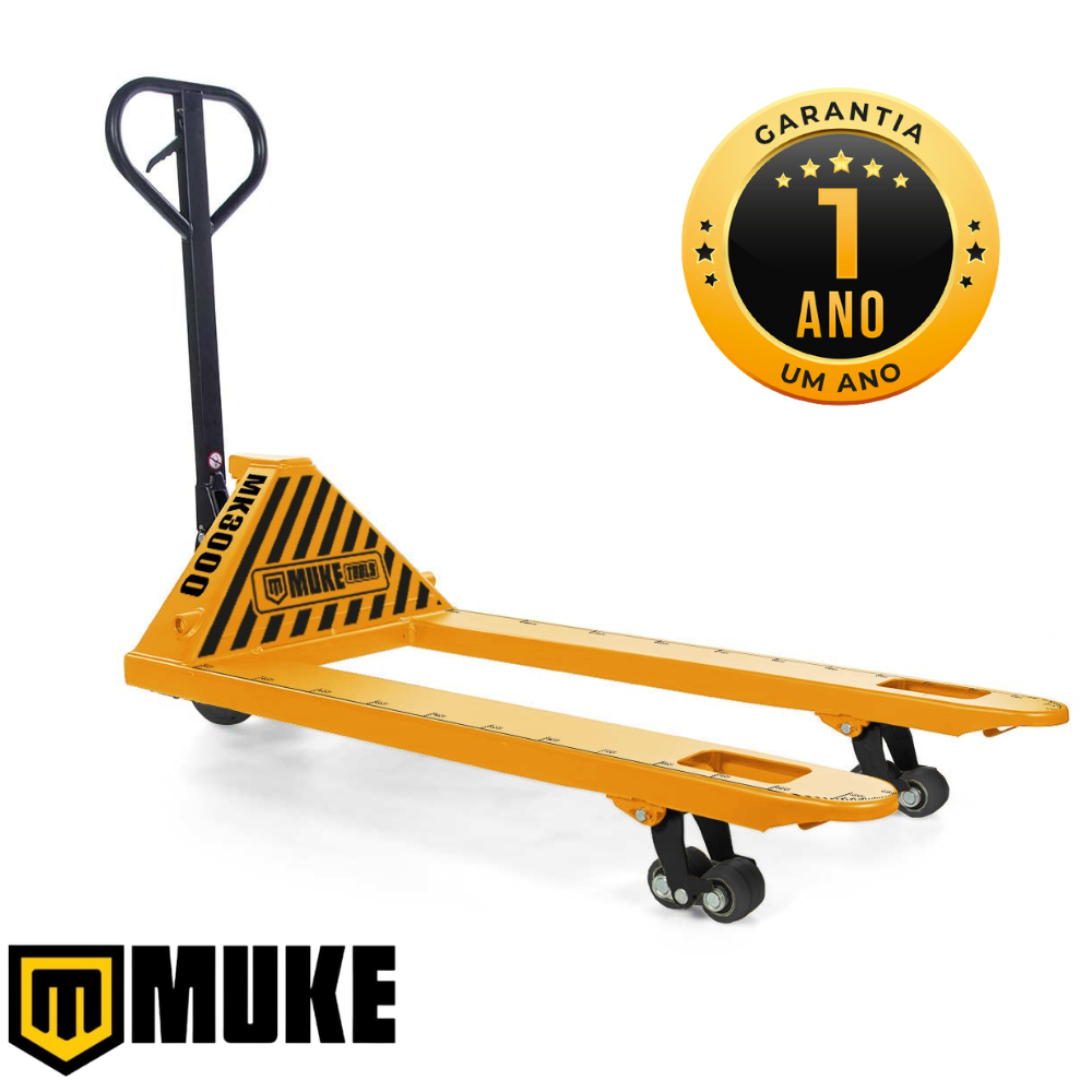 Paleteira Manual Transpallet Hidráulica 3000kg Roda Dupla 685X1220 com Parafusadeira