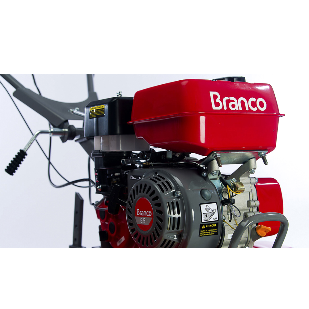 Kit Motocultivador Branco BTTG 6.5 800 6,5CV com Carretinha Garthen GCM-500F 500kg