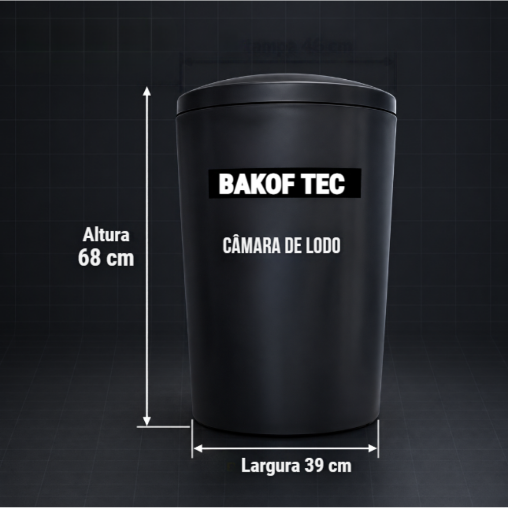 KIT FOSSA SÉPTICA BIODIGESTOR ESGOTO 700 LITROS COM LEITO DE SECAGEM BAKOF