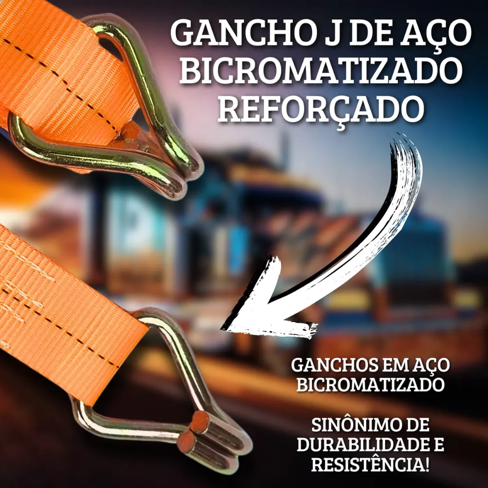 Cinta com Catraca para Amarração de Carga 1,5 Tonelada 9 Metros