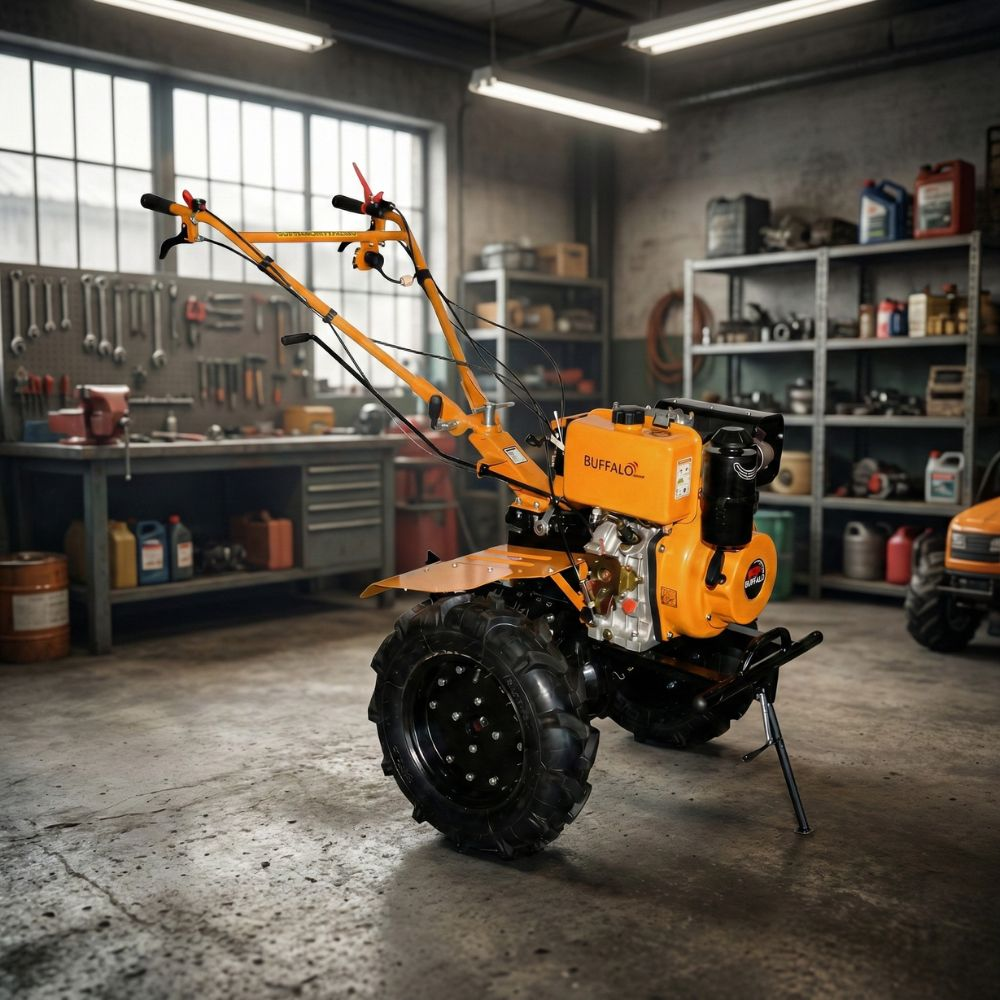 Motocultivador Buffalo BFD 1120 Plus 10CV Diesel com Carretinha 250kg