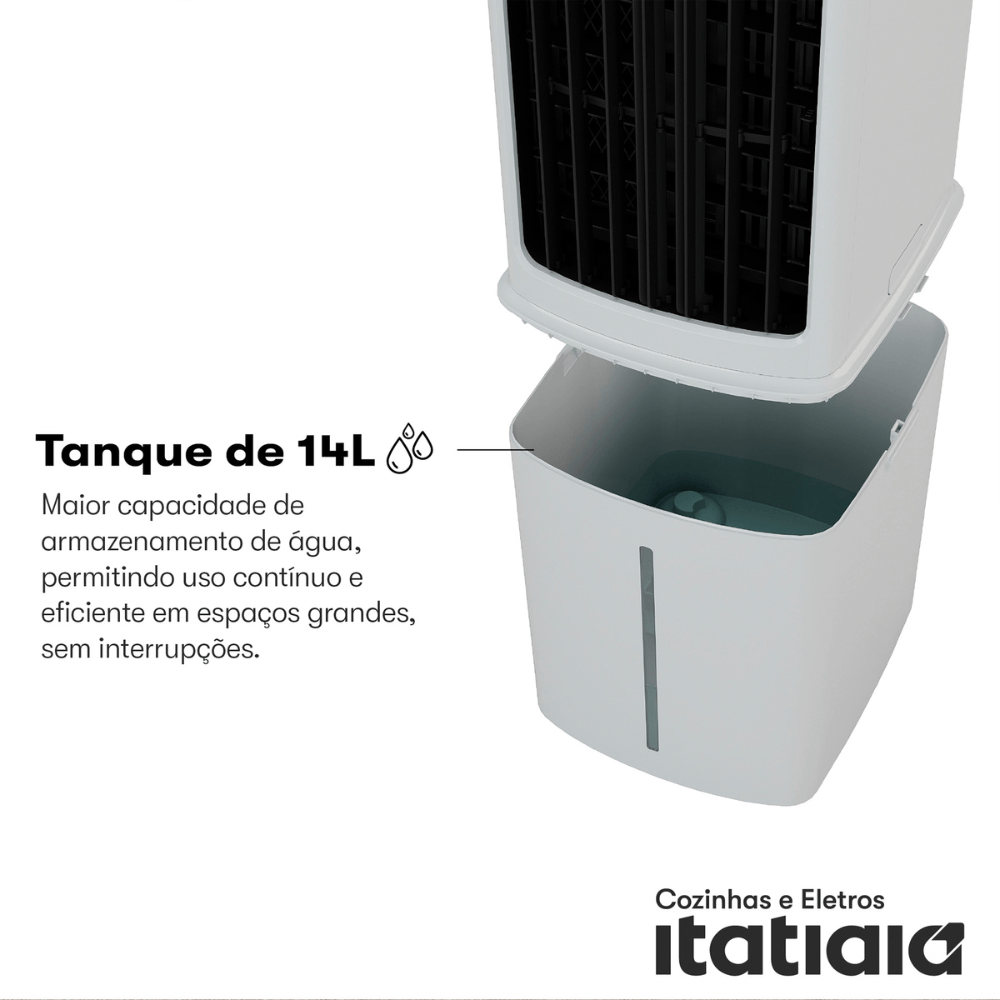 Climatizador de Ar Portátil Itatiaia 14 Litros 4 em 1 - Ventila, Filtra, Umidifica, Resfria