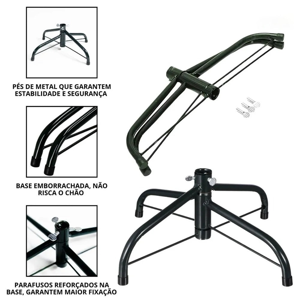 Árvore de Natal Pinheiro 1,80m com 750 Galhos – Cheia, Realista e Fácil de Montar