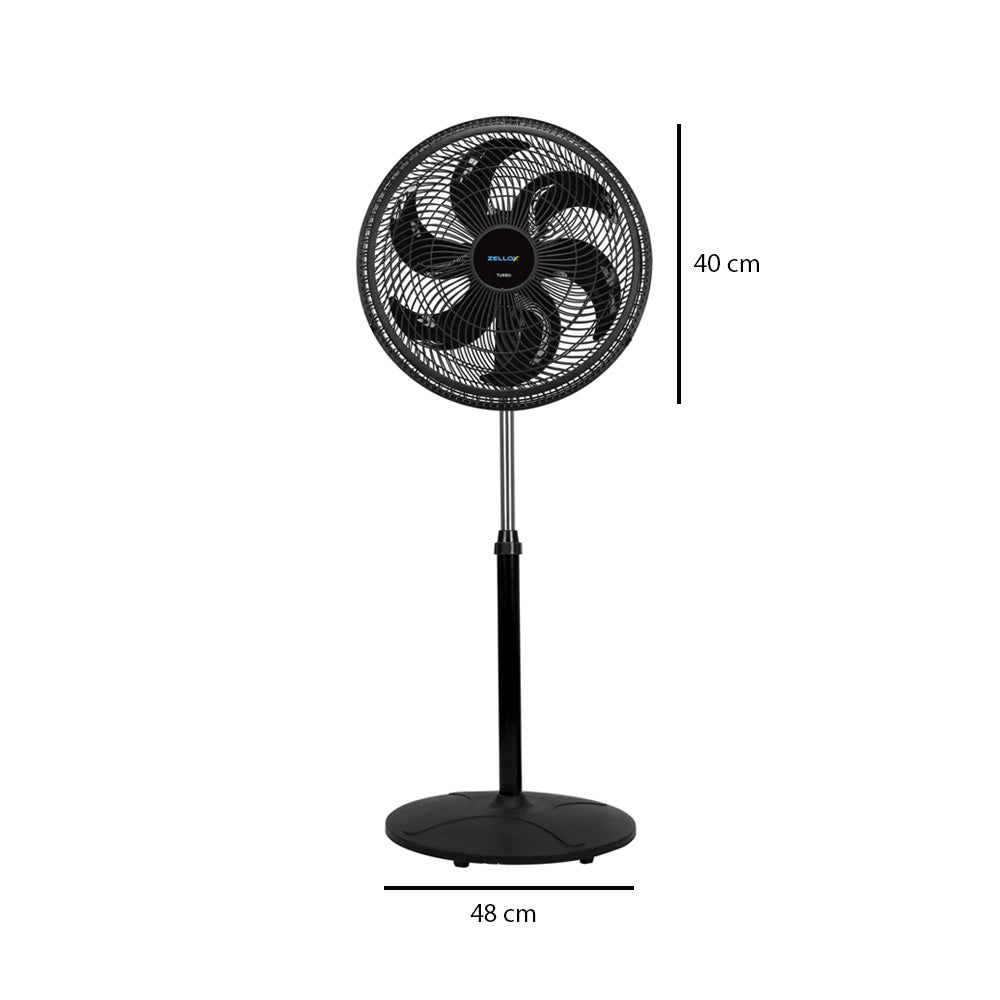 Ventilador Coluna Turbo Silencioso 40cm Zellox ZLX-40C 110v com 3 Velocidades e 6 Pás