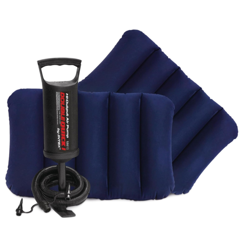 Colchão Inflável Queen Intex Dura-Beam com 2 Travesseiros e Bomba Manual