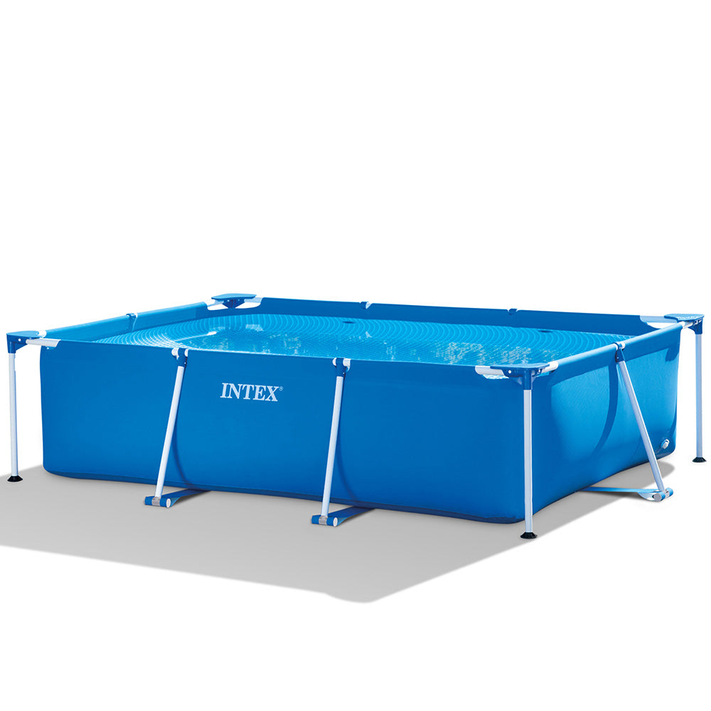 Piscina Retangular Desmontável Metal 1.662 Litros 2,2 M X 1,5 M X 60 Cm Intex