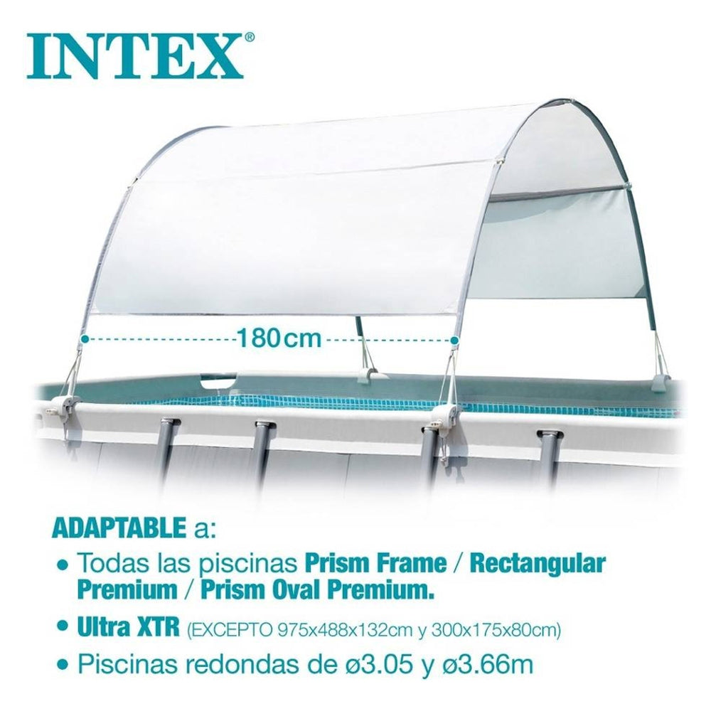 COBERTURA PARA PISCINA DE ARMAÇÃO TETO SOLAR PROTEÇÃO CONTRA O SOL INTEX 