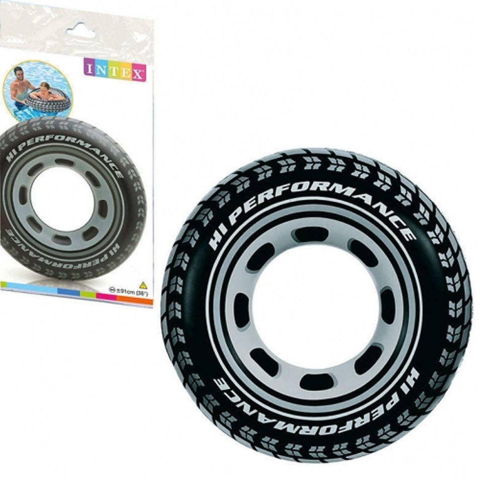 BOIA INFLAVEL PNEU RADIAL PRETA 91CM INTEX 