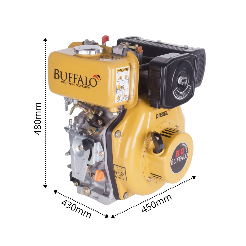 Motor Diesel Estacionário Partida Manual 5.0HP/CV 4T BFD 5.0 Buffalo