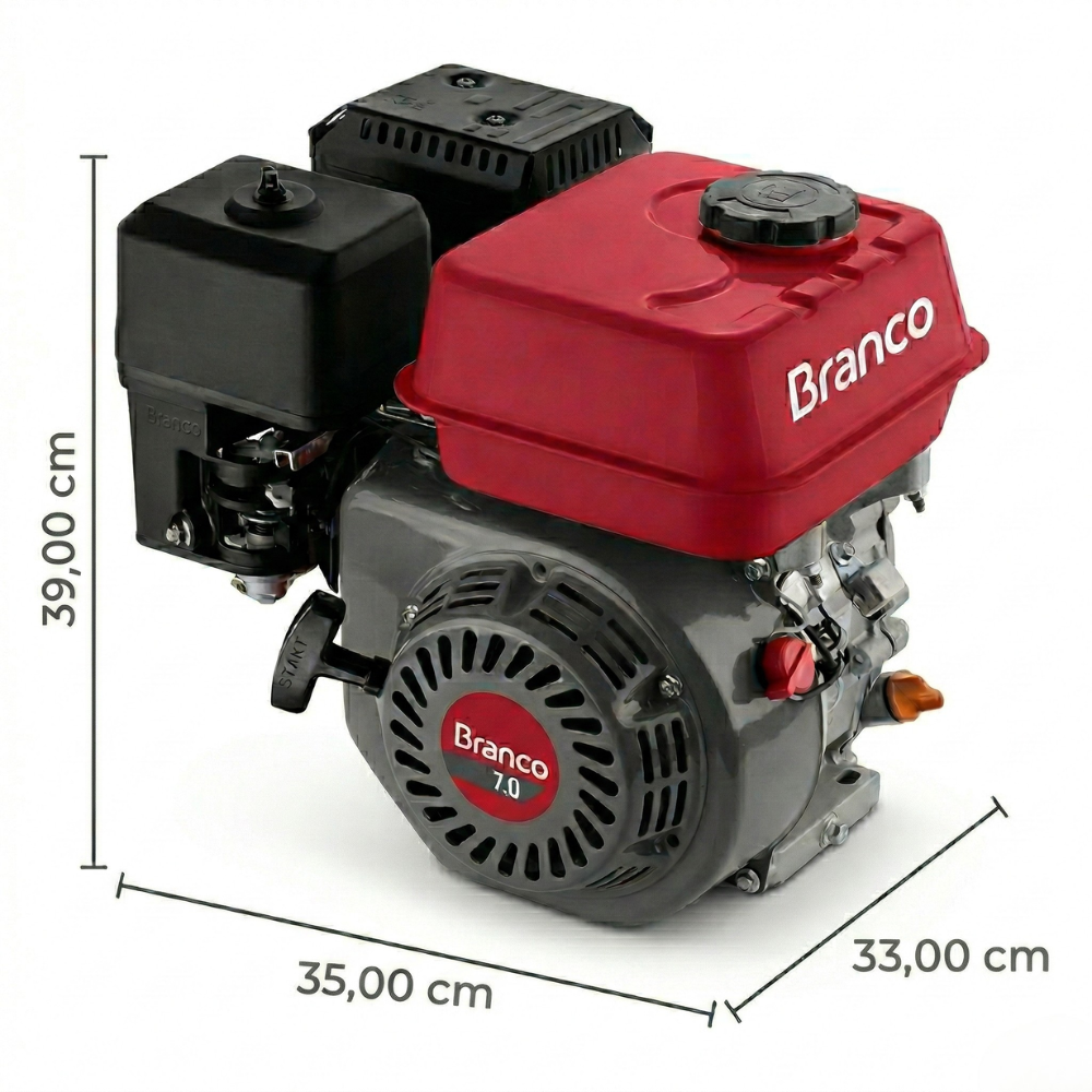 Motor à Gasolina Estacionário 7.0HP 4 Tempos Branco Motores