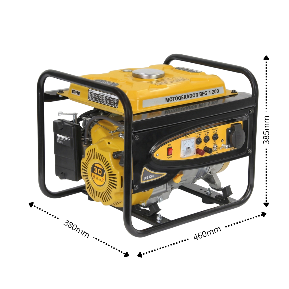 Gerador à Gasolina Partida Manual 1,1 kVA 110/220V BFG1200 Monofásico Buffalo