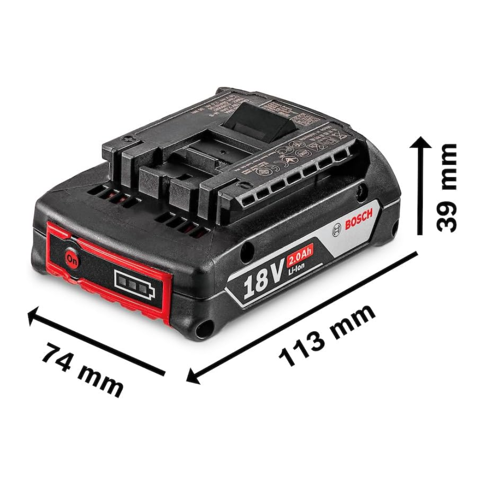 Bateria 18V 2.0Ah GBA Original Lithium-Ion Profissional Compacta Bosch