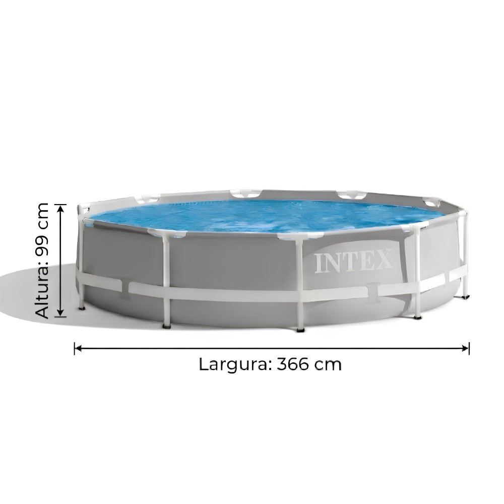 Piscina Prism Frame 8.592 Litros com Bomba Filtro e Escada Intex