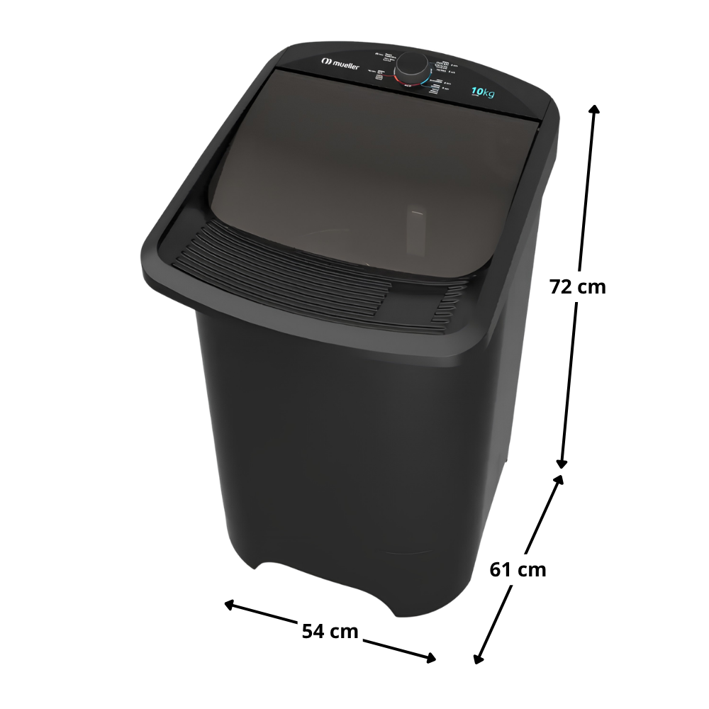 Tanquinho Mueller 10kg Superesfregador Preto MLT10C