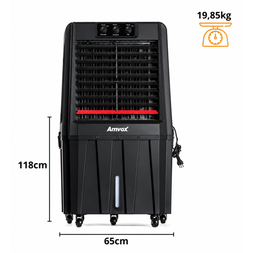 Climatizador de Ar Evaporativo Amvox ACL 9022 90L 230W 127V