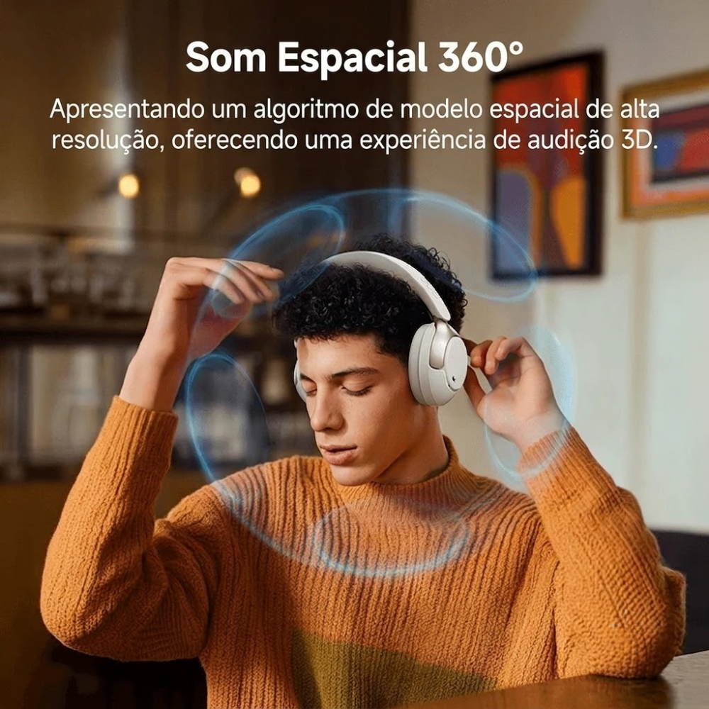 Fone de Ouvido Headphone Bluetooth QCY H3 Pro ANC 50dB LDAC BH24H3B 55h