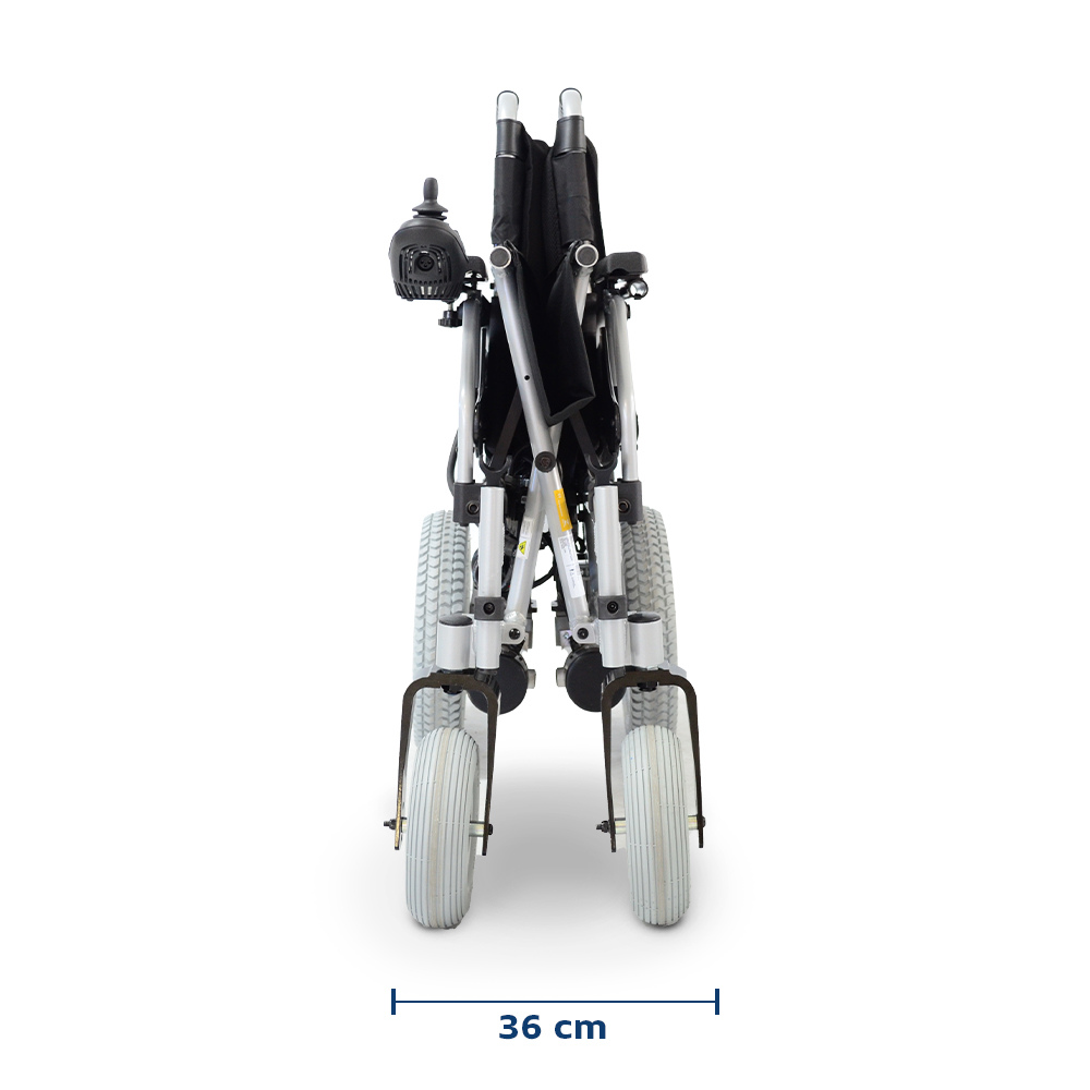 Cadeira de Rodas Motorizada Dobrável em Alumínio até 135Kg Assento de 45cm D1000 Dellamed