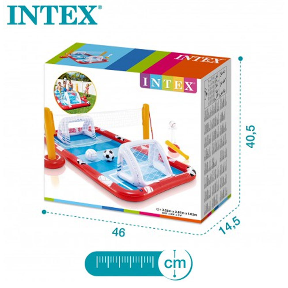 Piscina Playground Multi Esportes 470Litros com Bomba de Ar Manual Intex