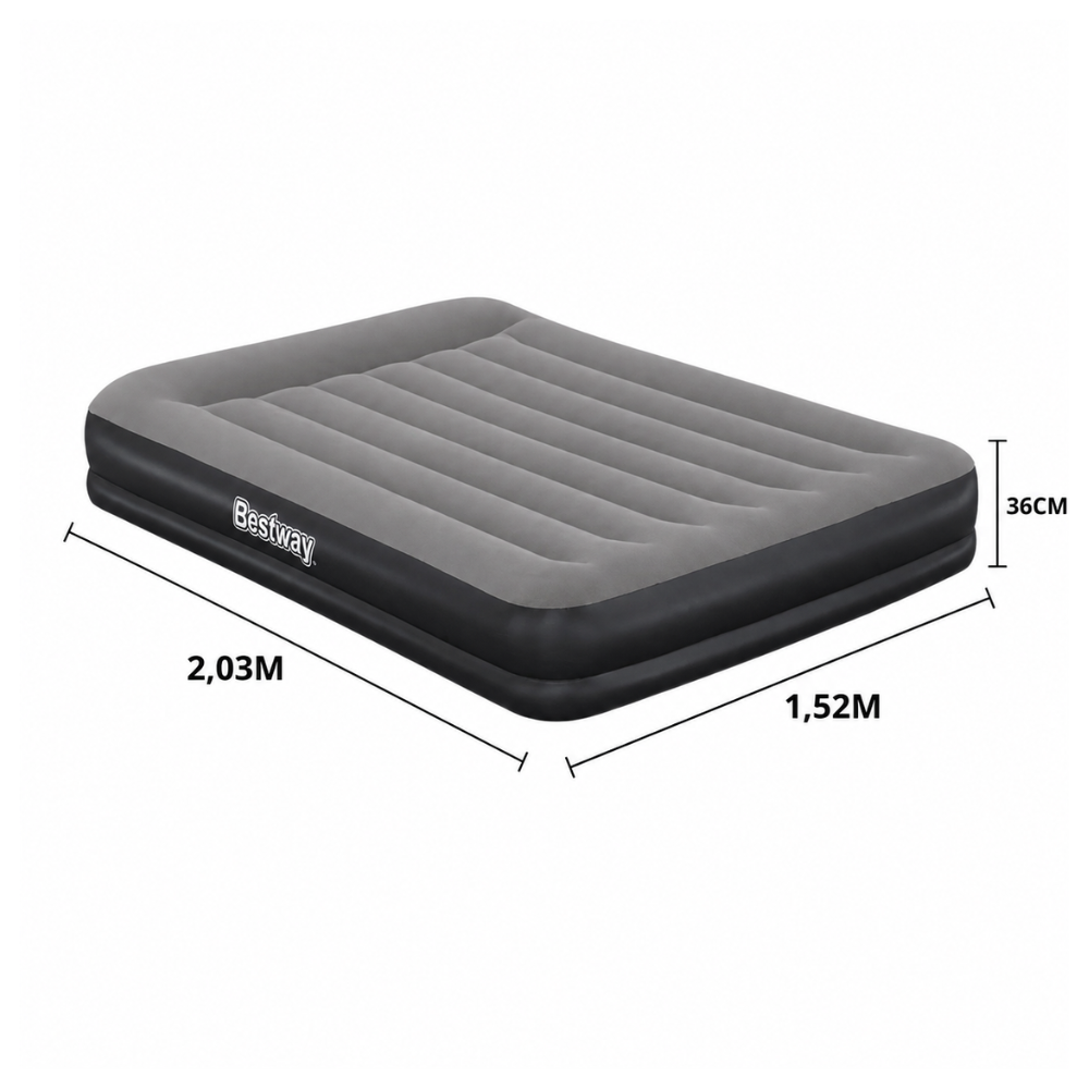 Colchão Inflável Casal Queen Tritech USB c/ Bomba Embutida USB Bestway 