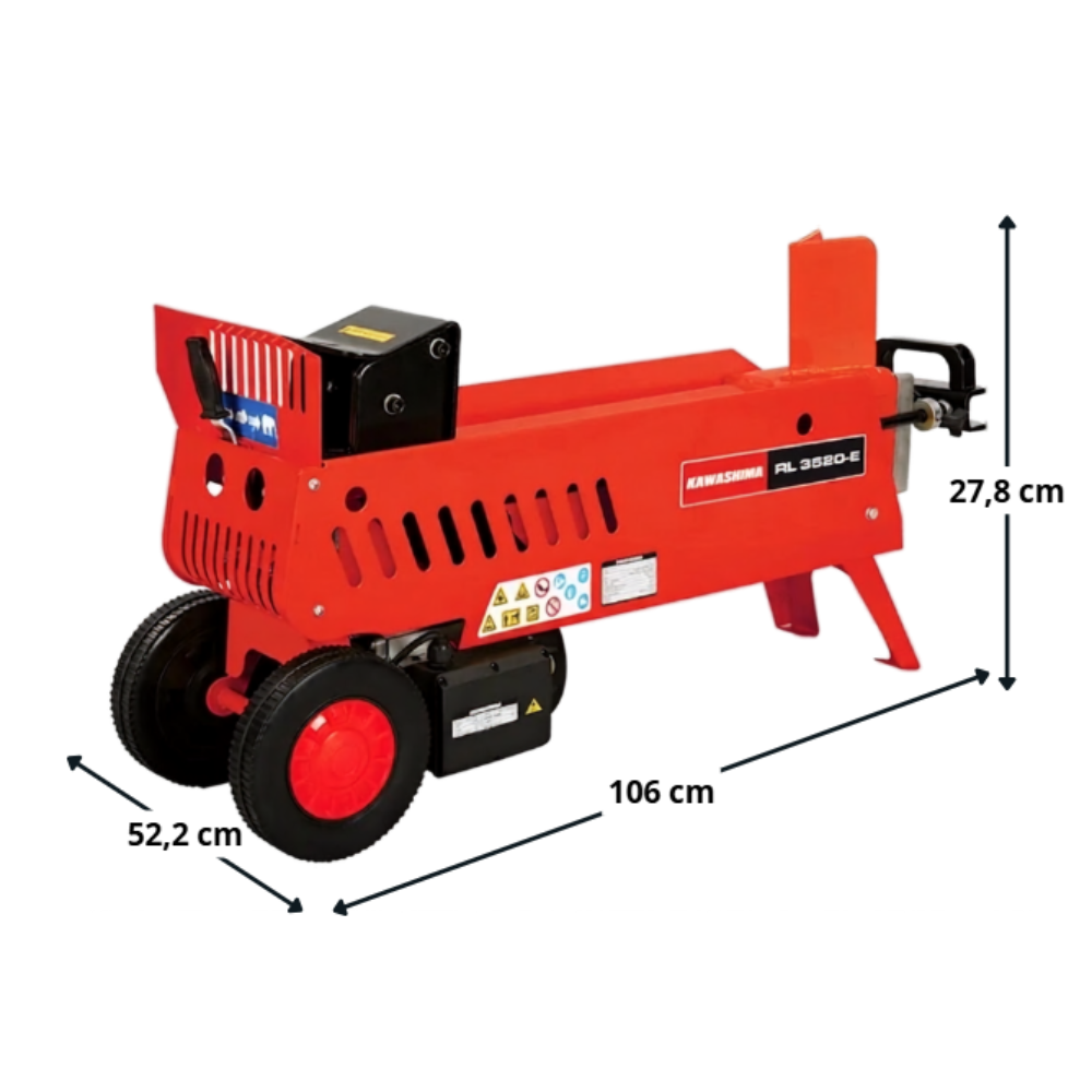 Kit Rachador de Lenha Elétrico E Cunha Cruzeta Kawashima RL3520-E 3HP 220V 