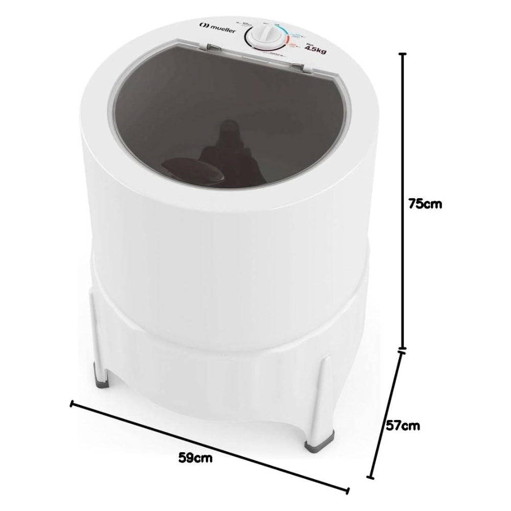 TANQUINHO LAVADORA SEMIAUTOMÁTICA MUELLER PLUS 4,5KG BRANCA