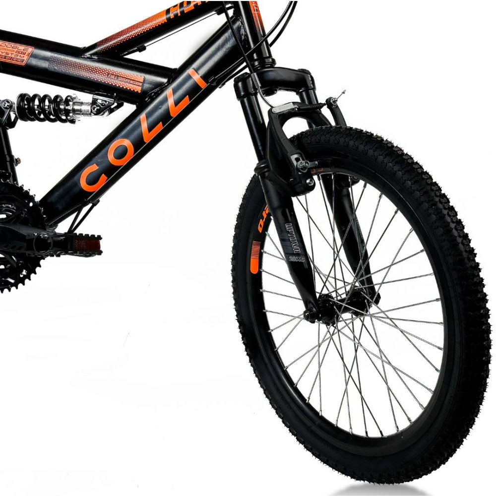 Bicicleta Aro 20 Infantil Colli GPS Dupla Suspensão 21 Marchas
