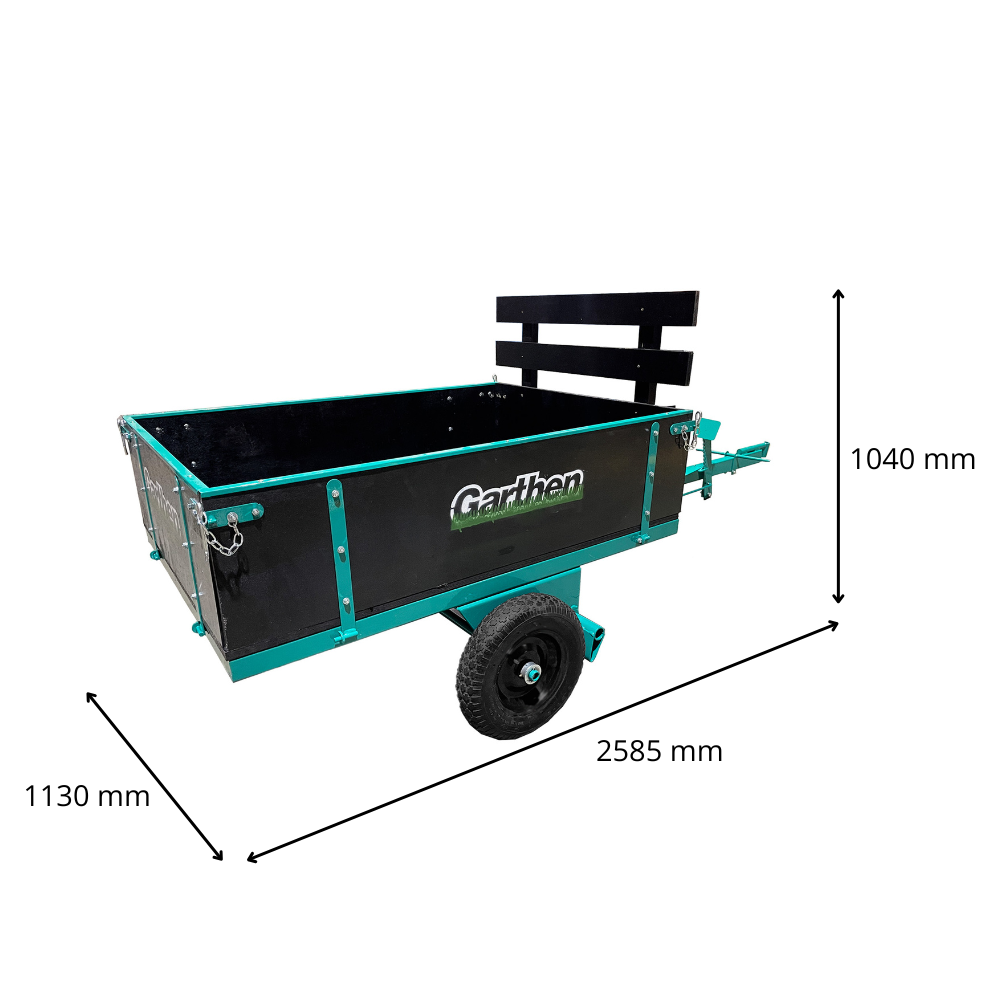 Kit Motocultivador Tekna TK90R 7HP Gasolina com Carretinha GCM-250 250kg