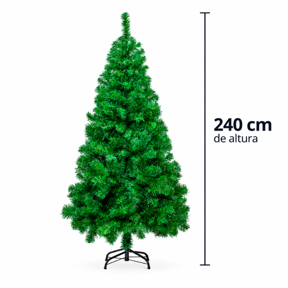 ÁRVORE DE NATAL DINAMARCA VERDE 240 CM 1400 GALHOS MAGIZI