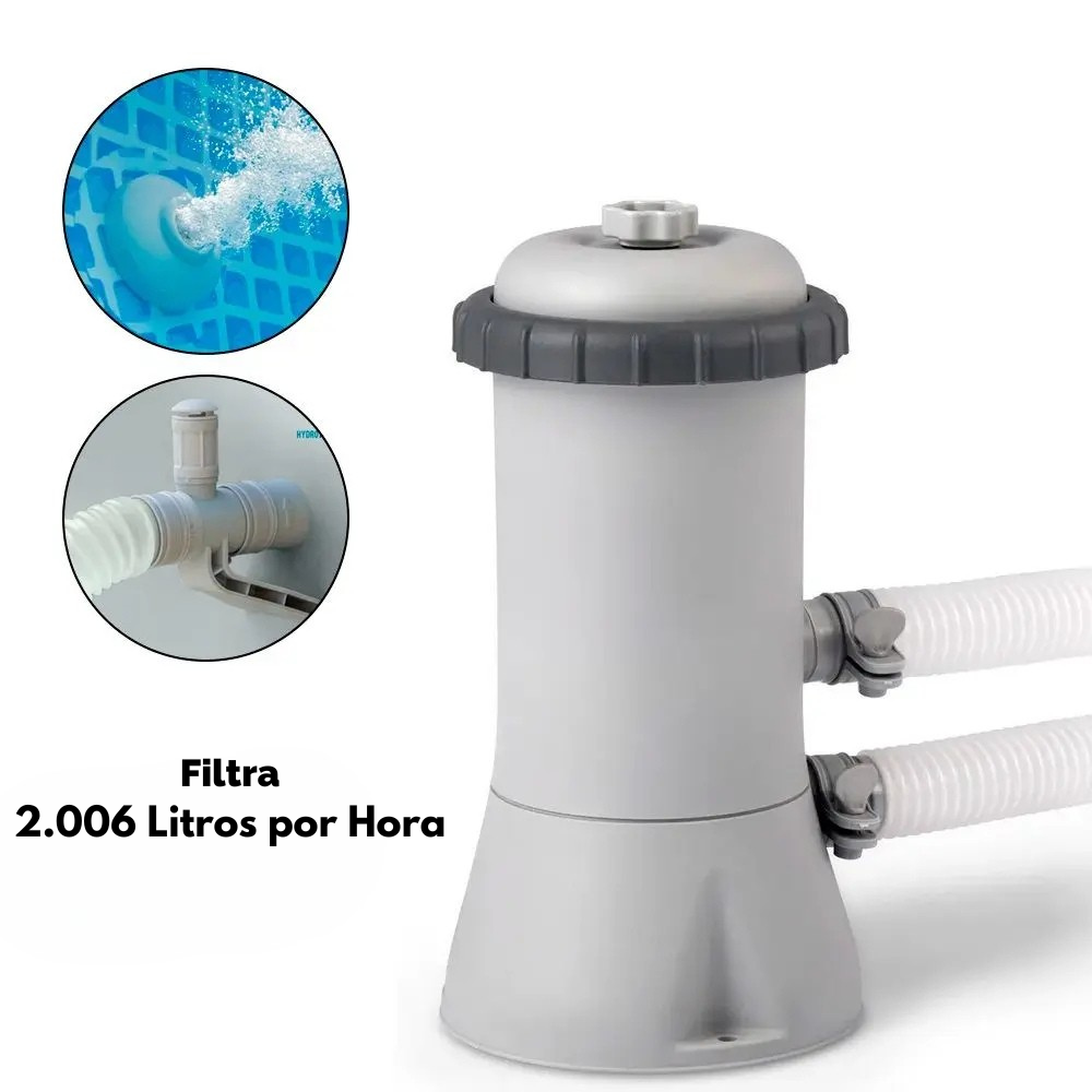 BOMBA FILTRANTE PISCINA INFLÁVEL 2.006 L/H INTEX FILTRO