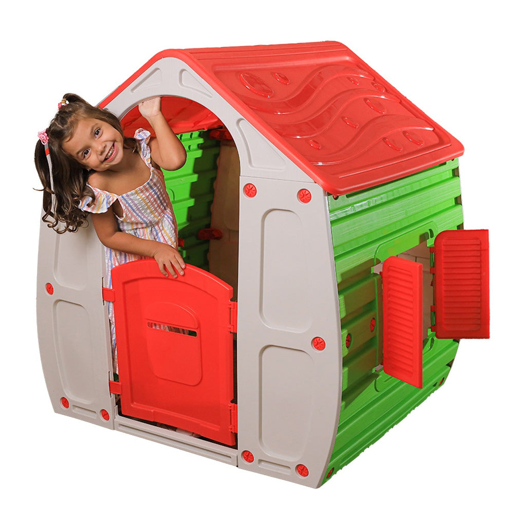 Casinha de Brinquedo Infantil Playground Grande Magic House Proposita com Porta e Janela