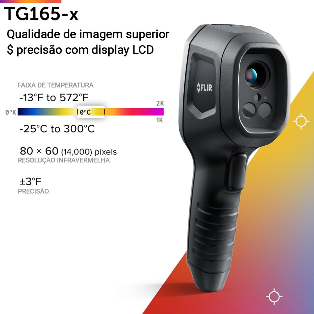 Câmera Tg165x Térmica Infravermelho Termográfica 25°c a 300ºc Flir