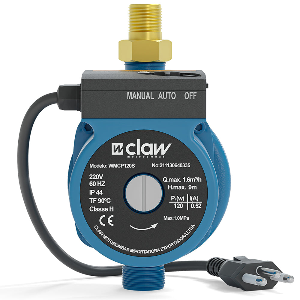 Bomba Circulação e Pressurização 120W WMCP120S Rosca de 3/4" 220V Claw