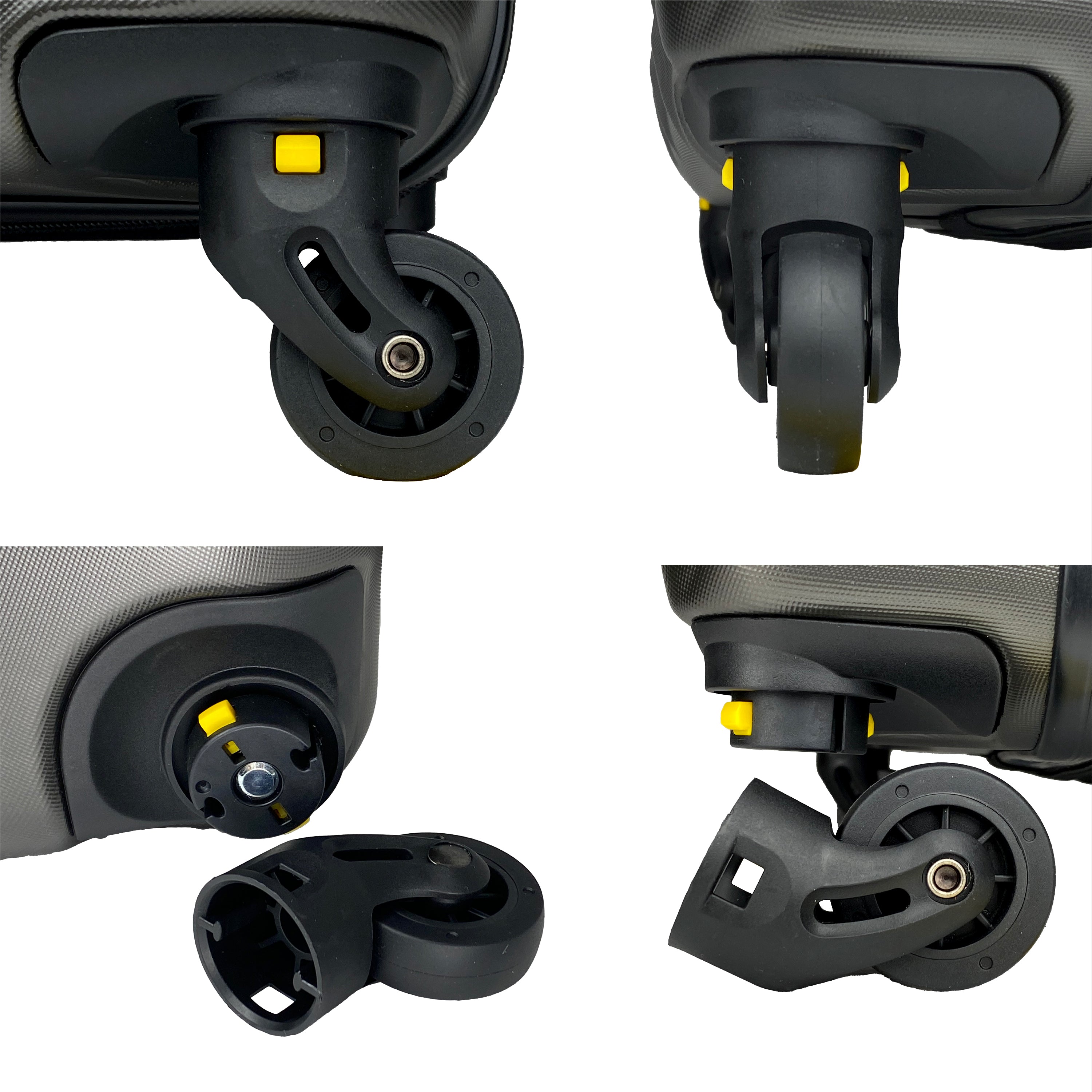 Mala de Viagem de Bordo Roda Giro 360 Grau Rígida Inglaterra 25x59x37cm Black