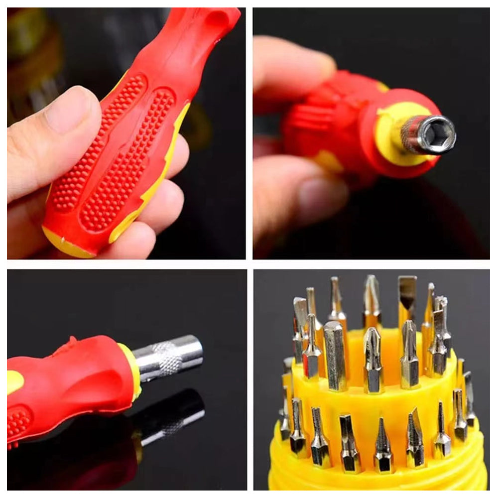 Kit Jogo Ferramenta 31 Peças Chaves Alen Torx Fenda Philips