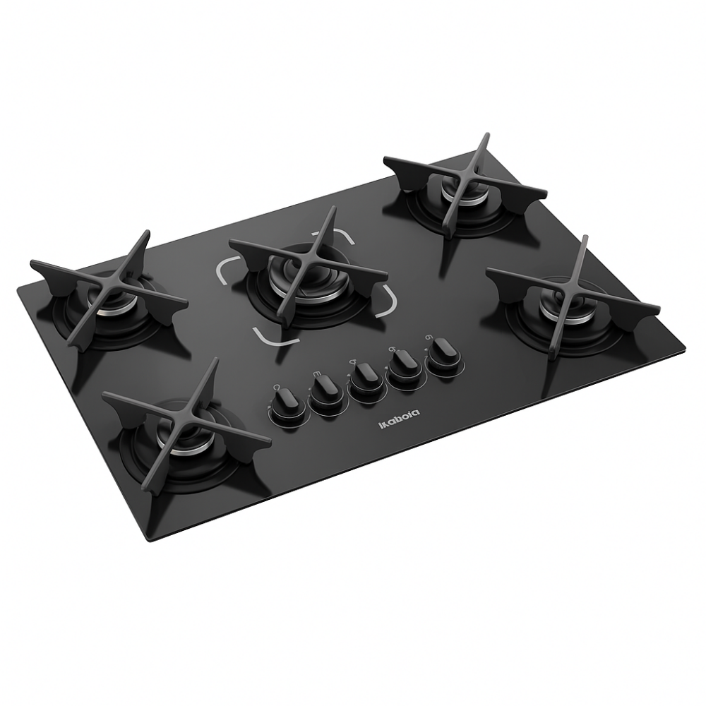 Fogão Cooktop 5 Bocas Itatiaia Trempe Ferro Fundido Itacook Premium