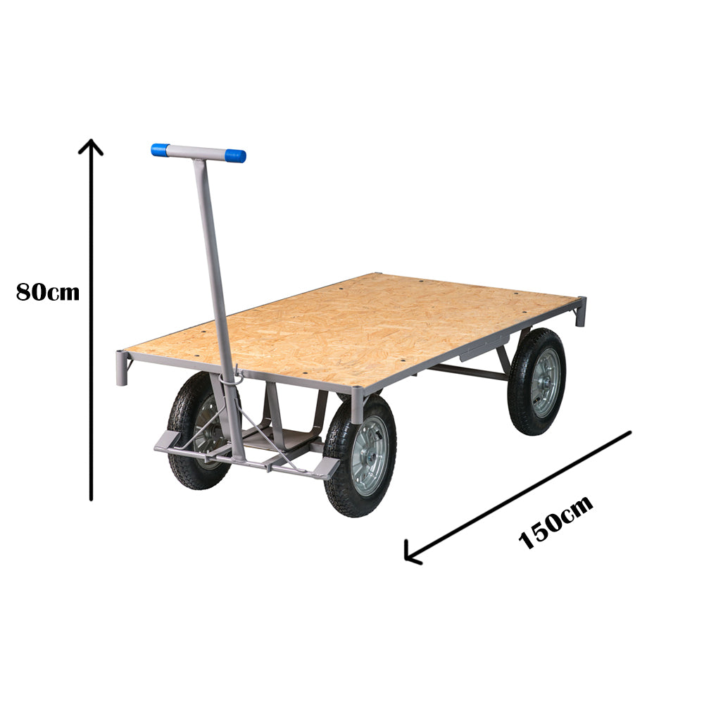 Carro de Carga Plataforma 400kg Pc3 1,50m Metalosa